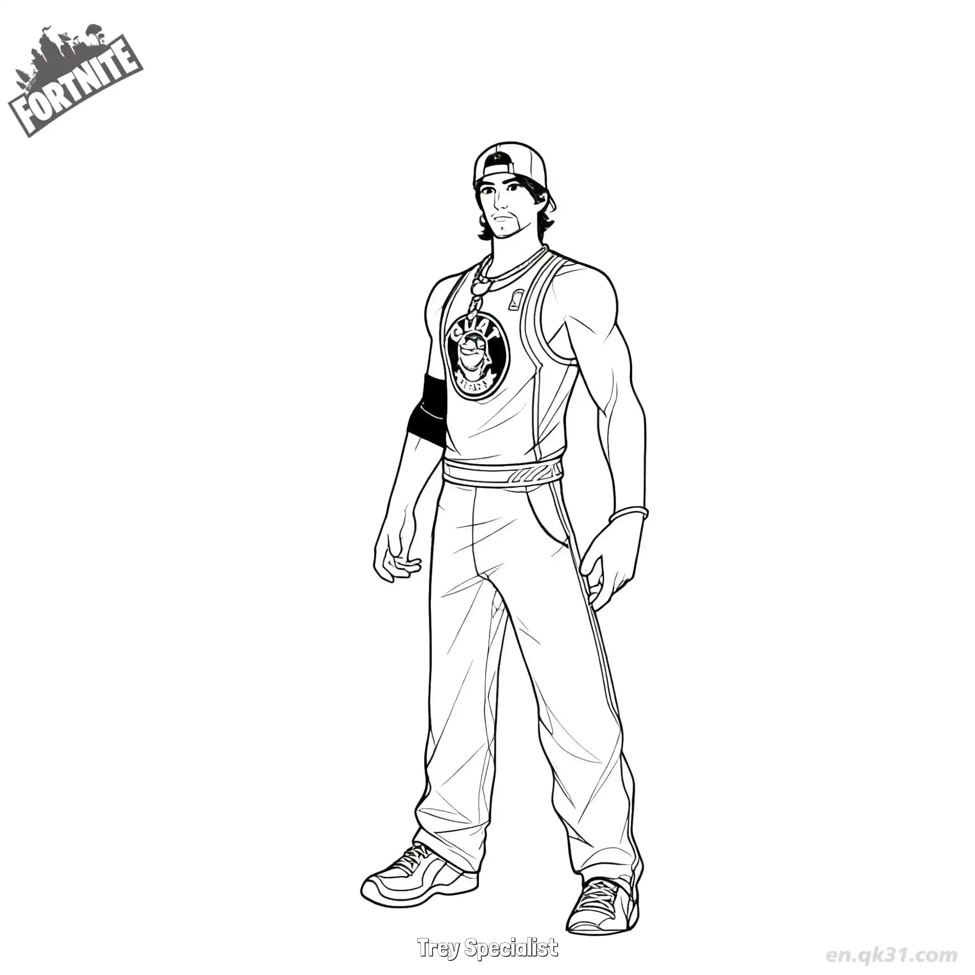 免费 专家特雷 01简笔画 素描 涂鸦 - 免费可打印堡垒之夜 下载PDF 简笔画涂色页